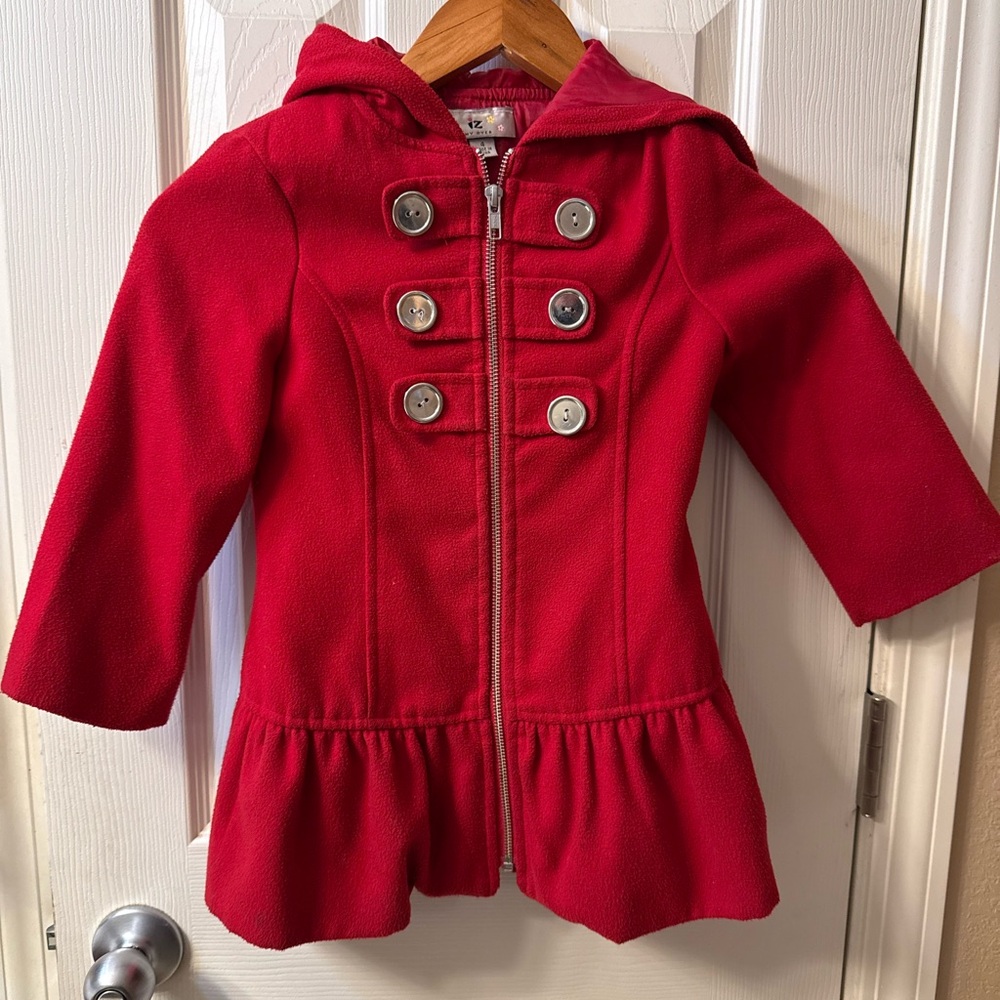 Amy Byer Red Kids Pea Coat with Hood